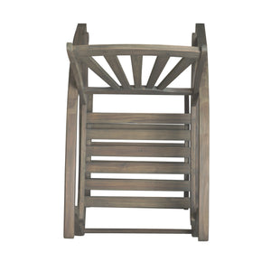 English Elm Christopher Knight Home® - Outdoor Acacia Wood Rocking Chair with Retractable Footrest, Durable Weather-Resistant Porch Patio Seating Comfortably Grey 63337.00GRY