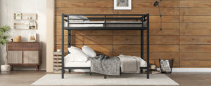 English Elm Metal Queen Over Queen Bunk Bed For Teens & Adults - Sturdy, Space-Saving, Noise-Reducing Design! W1580S00488