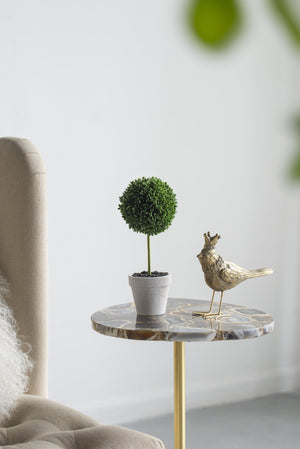 English Elm S/3 Mini Faux Topiaries in Cream Pots — Set of 3 Table Centerpiece, Lifelike Greenery for Home Decor W2078P294233