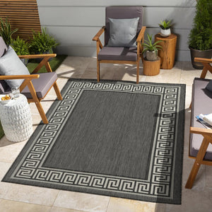 English Elm Sunshine Anthracite 7'10" X 10'3" Versatile Indoor/Outdoor Area Rug - Stylish, Durable, Pet-Friendly! B186P198856-GIGA