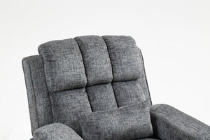 English Elm Oversized Power Lift Recliner Chair with Massage Heating and Usb Charging for Living Room Grey W547S00071