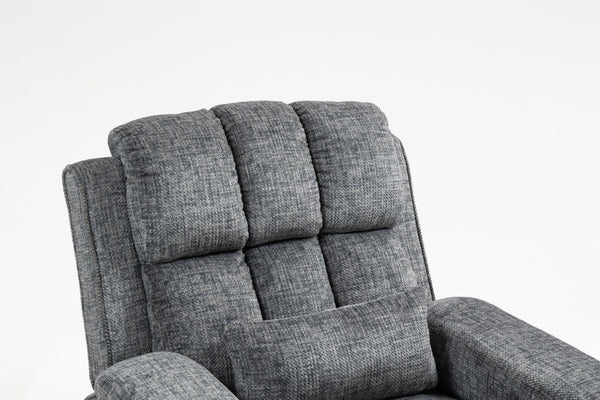 English Elm Oversized Power Lift Recliner Chair with Massage Heating and Usb Charging for Living Room Grey W547S00071