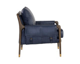 Mauti Armchair - Distressed Brown, Cortina Ink Leather 107793  Sunpan