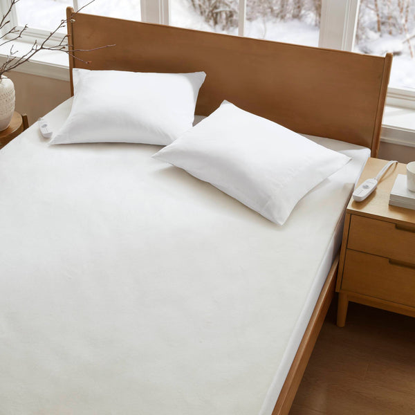 English Elm 1-Piece Full Heated Mattress Pad - Soft Polyester, 5-Setting Controller, Deep 15" Skirt For Comfort B035P408312