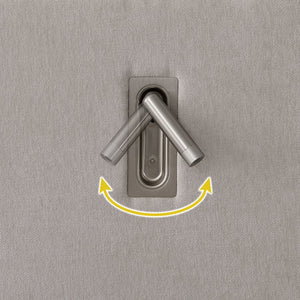 English Elm Queen Modern Upholstered Platform Bed with Pleated Chenille Headboard, Built-In Nightstand & Lamp Beige W487S00402