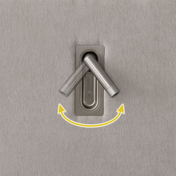 English Elm Queen Modern Upholstered Platform Bed with Pleated Chenille Headboard, Built-In Nightstand & Lamp Beige W487S00402