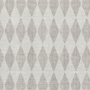 HomeRoots 5' X 8' Beige and Ivory Diamond Area Rug - Stain-Resistant, UV Protected, Pet-Friendly Design! 650016