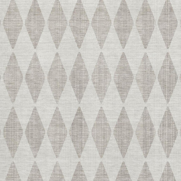 HomeRoots 9' X 12' Beige and Ivory Diamond Area Rug - Washable, UV Protected, Stain Resistant for Busy Homes 650019