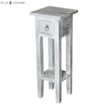 Sutter Accent Table - Whitewash 6500505 Elk Home