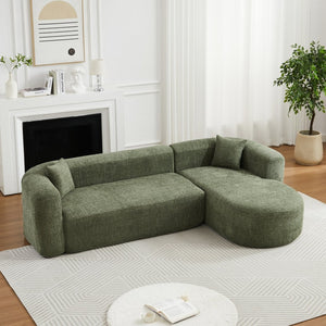 English Elm [video]109.4" Chenille Modular Cloud Sectional Plush L-shape Sofa for Modern Living Rooms W3505S00055
