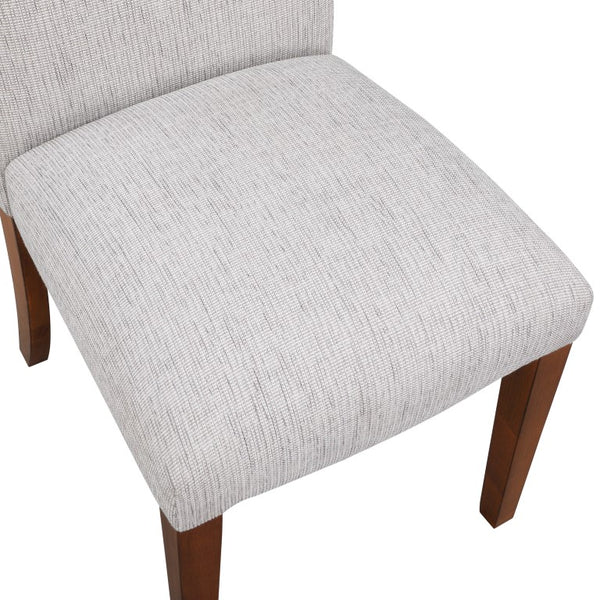 Comfort Pointe Salina Sea Oat Dining Chair in Performance Fabric with Nail Heads Sea Oat / Espresso