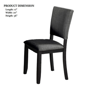 English Elm Dark Gray Oberto 4pc Side Chair Set – Transitional Upholstered Dining Chairs, Rubberwood Frame, Cozy Foam Comfort, Easy Assembly B2741P408869