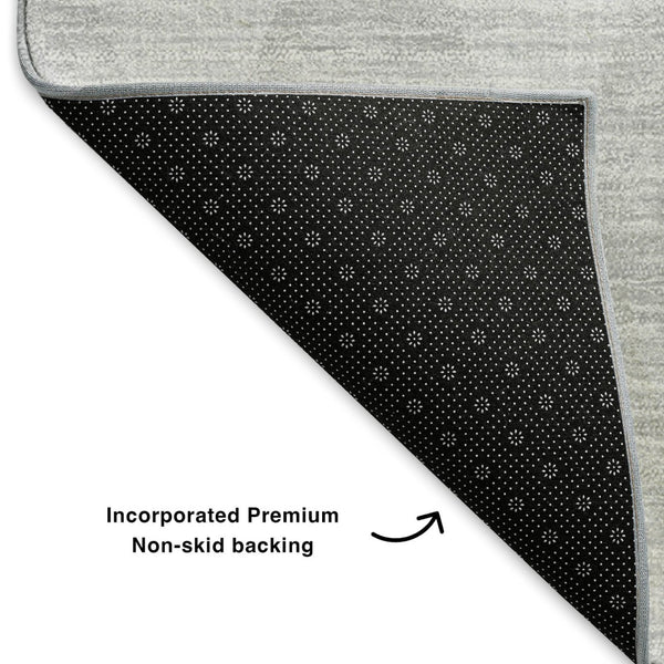 HomeRoots 5' X 8' Pewter & Ivory Diamond Area Rug - Washable, Stain-Resistant, UV-Protected for Every Home 650100