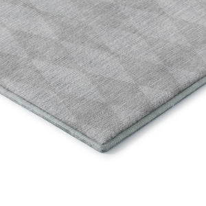HomeRoots 5' X 8' Pewter & Ivory Diamond Area Rug - Washable, Stain-Resistant, UV-Protected for Every Home 650100