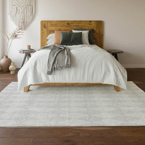 HomeRoots 5' X 8' Pewter & Ivory Diamond Area Rug - Washable, Stain-Resistant, UV-Protected for Every Home 650100