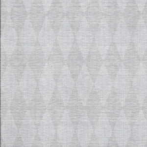 HomeRoots 8' X 10' Pewter Ivory Diamond Area Rug - Washable, Stain-Resistant, UV Protected for Family Spaces 650102