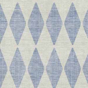 HomeRoots 5' X 8' Sky Blue Ivory Diamond Area Rug - Stylish, Durable, UV-Protected & Machine-Washable Design 650106