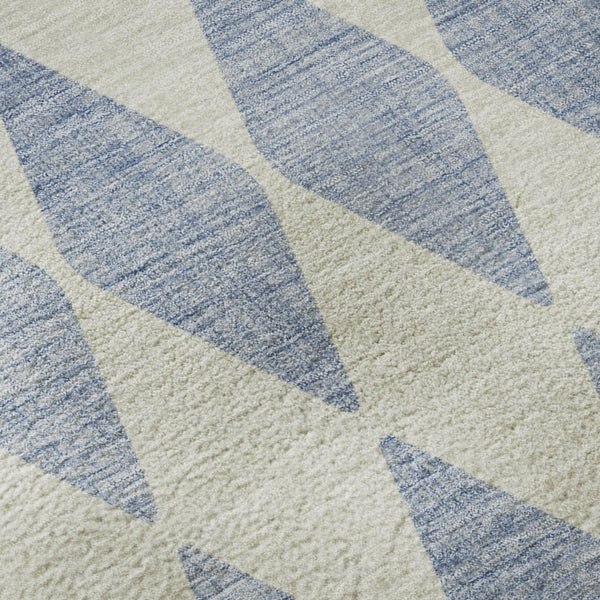 HomeRoots 10' Sky Blue & Ivory Diamond Washable Area Rug - UV Protected, Stain Resistant for Busy Homes 650110