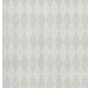 HomeRoots 9' x 12' Ivory and Beige Diamond Area Rug – Washable, UV Protected, Stylish for Active Lifestyles 650139