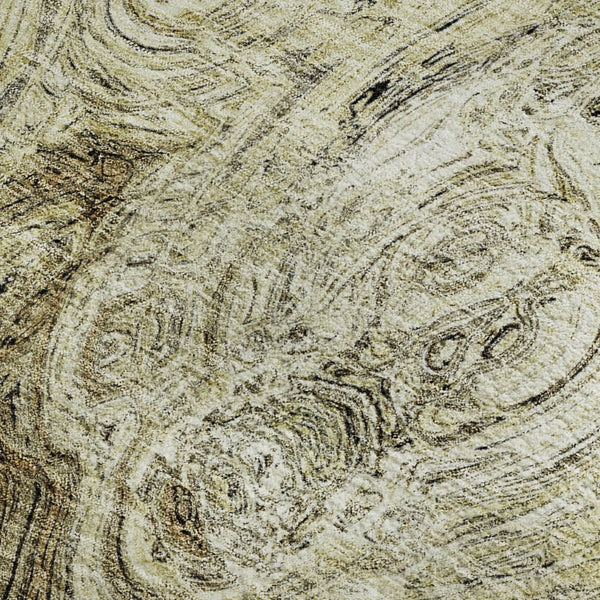 HomeRoots 8' X 10' Beige and Brown Abstract Area Rug - Machine-Washable, UV-Protected, Stylish & Durable Home Decor 650144