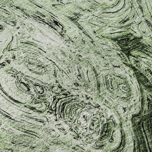 HomeRoots 5' X 8' Washable Area Rug in Green & Charcoal - Modern Abstract Design with UV Protection Features 650148