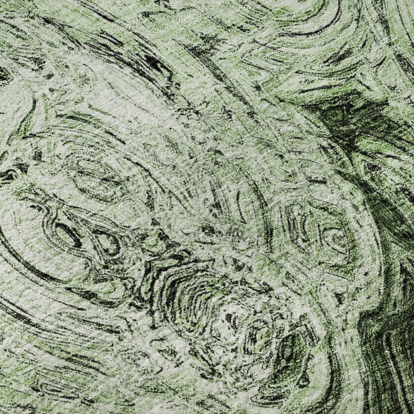 HomeRoots 5' X 8' Washable Area Rug in Green & Charcoal - Modern Abstract Design with UV Protection Features 650148