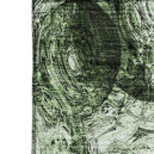 HomeRoots 8' X 10' Stylish Green & Charcoal Abstract Area Rug - Washable, UV Protected, Ideal for Homes with Kids! 650150