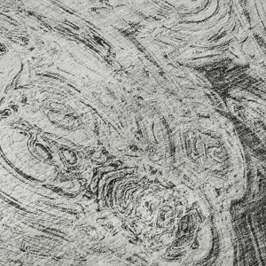 HomeRoots 5' X 8' Gray and Silver Abstract Washable Area Rug - UV Protected, Stain Resistant for Busy Homes 650160