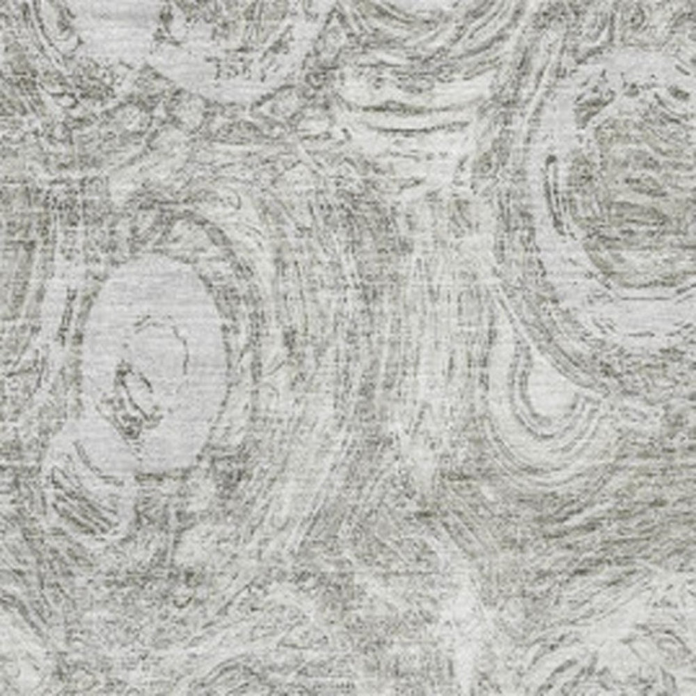 HomeRoots 5' X 8' Ivory And Gray Abstract Washable Area Rug – Durable, Stain-Resistant, UV Protected Design! 650166