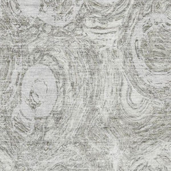HomeRoots 8' X 10' Stylish Ivory & Gray Abstract Washable Area Rug - Durable, UV-Protected, Easy-Care Design 650168