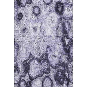 HomeRoots 10' X 14' Purple and Ivory Abstract Washable Area Rug – Stylish, Durable, UV Resistant for Homes 650176