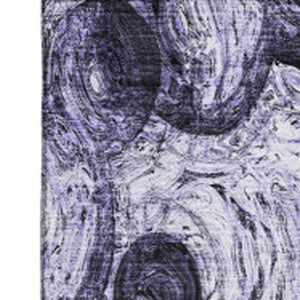 HomeRoots 10' X 14' Purple and Ivory Abstract Washable Area Rug – Stylish, Durable, UV Resistant for Homes 650176