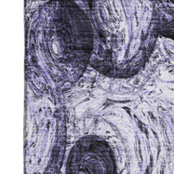 HomeRoots 10' X 14' Purple and Ivory Abstract Washable Area Rug – Stylish, Durable, UV Resistant for Homes 650176