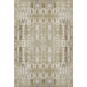 HomeRoots 5' X 8' Beige and Tan Moroccan Area Rug - Washable, Stain Resistant, UV Protected for Elegant Spaces 650184