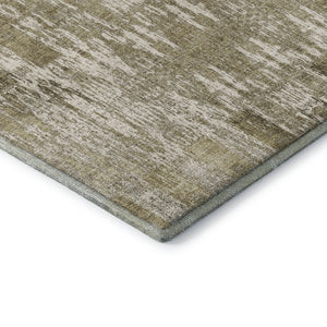 HomeRoots 8' Beige and Tan Moroccan Washable Round Rug - Durable, UV-Protected, Stain-Resistant Elegance for Homes 650185