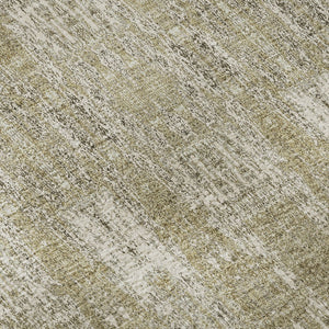 HomeRoots 8' Beige and Tan Moroccan Washable Round Rug - Durable, UV-Protected, Stain-Resistant Elegance for Homes 650185