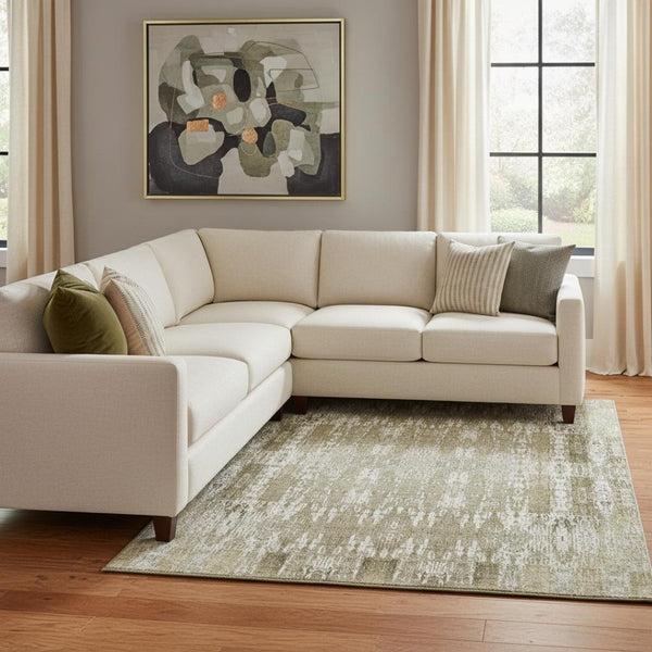 HomeRoots 8' X 10' Moroccan Washable Area Rug – UV Protected, Durable, Stylish Beige & Tan Design for Any Space 650186