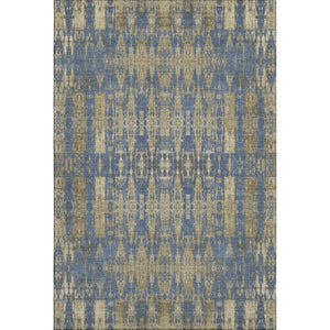 HomeRoots 5' X 8' Moroccan-Inspired Washable Area Rug in Blue & Chocolate – Durable, UV-Protected & Stylish 650196