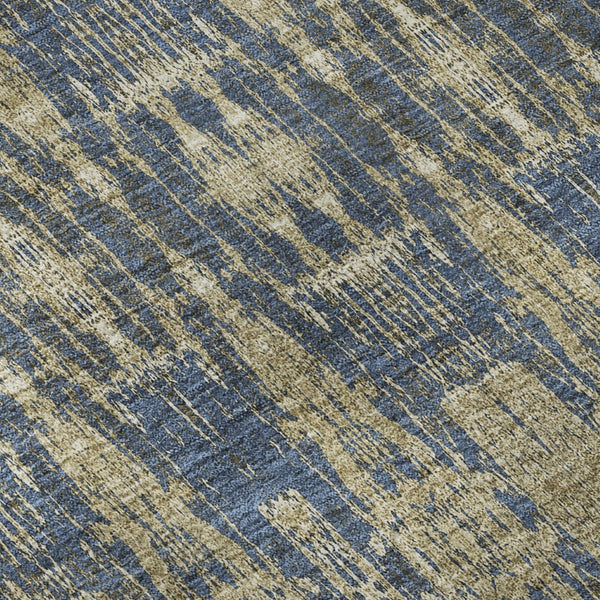 HomeRoots 5' X 8' Moroccan-Inspired Washable Area Rug in Blue & Chocolate – Durable, UV-Protected & Stylish 650196