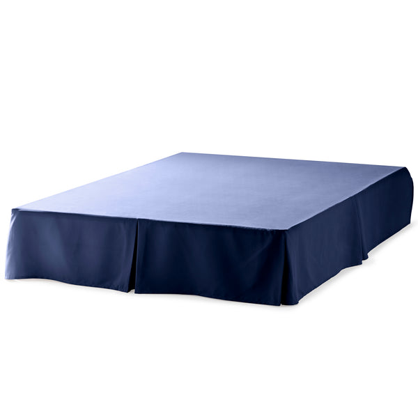 English Elm Linenspa Microfiber 14-Inch Drop Bedskirt for Cal King — Wrinkle, Fade & Stain Resistant, Machine Washable Protection Navy B350P394819