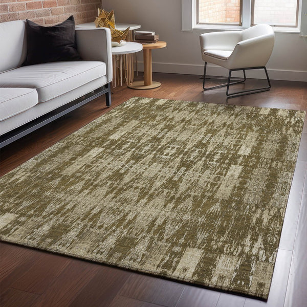 HomeRoots 9' X 12' Chocolate and Beige Moroccan Area Rug – Durable, Washable, UV Protected for Busy Homes 650205