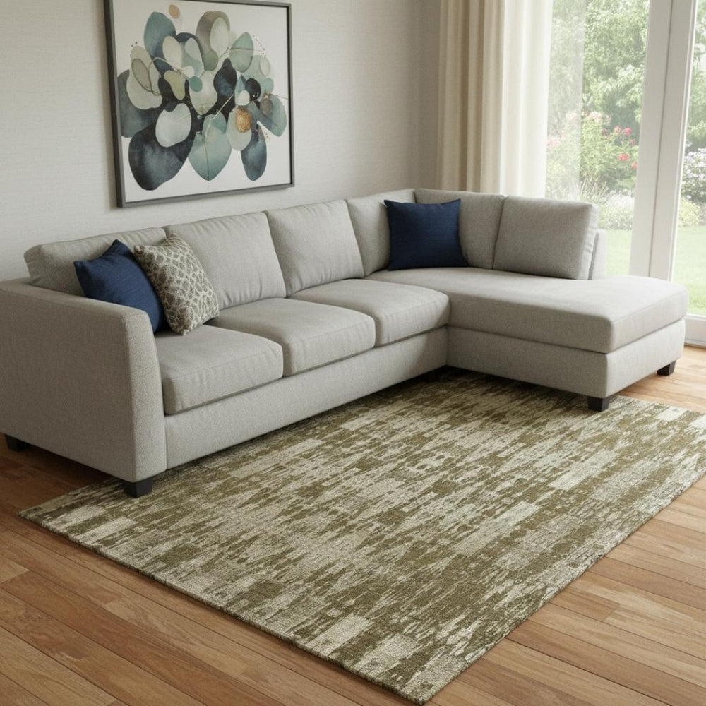 HomeRoots 10' X 14' Chocolate And Beige Moroccan Washable Area Rug - UV Protected, Stain Resistant & Soft Touch 650206
