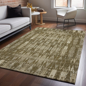 HomeRoots 10' X 14' Chocolate And Beige Moroccan Washable Area Rug - UV Protected, Stain Resistant & Soft Touch 650206