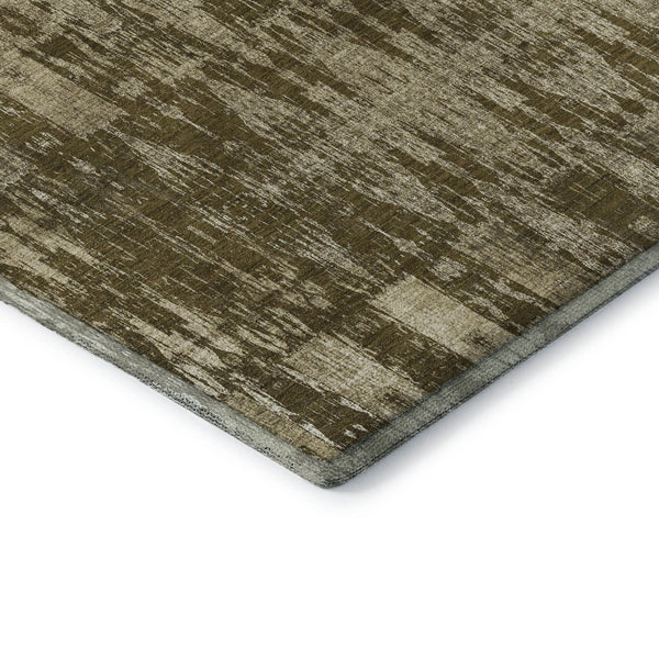HomeRoots 10' X 14' Chocolate And Beige Moroccan Washable Area Rug - UV Protected, Stain Resistant & Soft Touch 650206