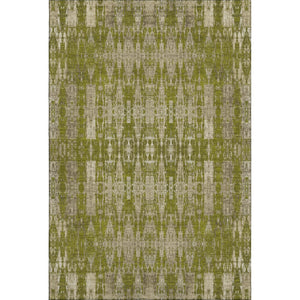 HomeRoots 5' X 8' Moroccan Washable Area Rug in Olive Green & Beige – Stain Resistant, UV Protected, Non-Slip 650214