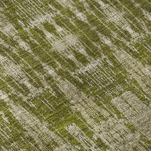 HomeRoots 8' X 10' Olive Green and Beige Moroccan Area Rug – Washable, UV Protected, Stain Resistant Design! 650216