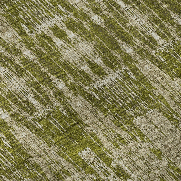HomeRoots 8' X 10' Olive Green and Beige Moroccan Area Rug – Washable, UV Protected, Stain Resistant Design! 650216