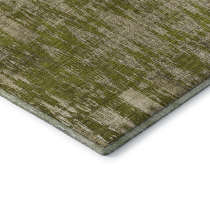 HomeRoots 10' X 14' Olive Green & Beige Moroccan Area Rug – Washable, UV Protected, Durable for High-Traffic Homes 650218
