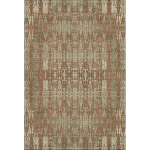 HomeRoots 5' X 8' Chili Red Beige Moroccan Area Rug - Washable, UV-Protected, Durable & Stylish for Any Room 650220