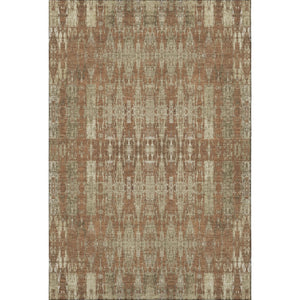 HomeRoots 8' X 10' Chili Red and Beige Moroccan Area Rug - Washable, UV Protected, Stain Resistant Comfort! 650222